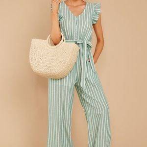 Adorable *like new* Sage Jumpsuit size small